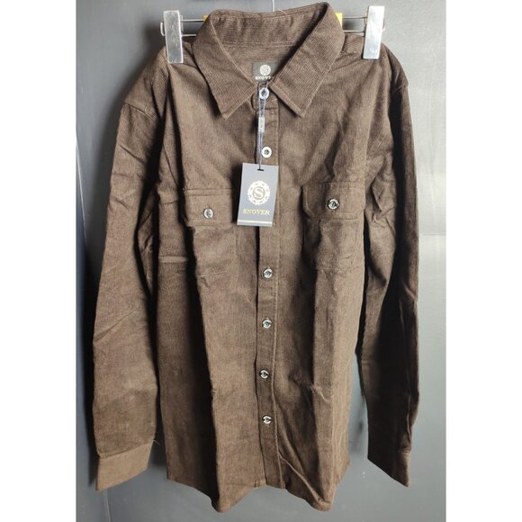 Snover Maroon Corduroy Shirt Men's Small Heavyweight Retro Casual - Picture 1 of 7